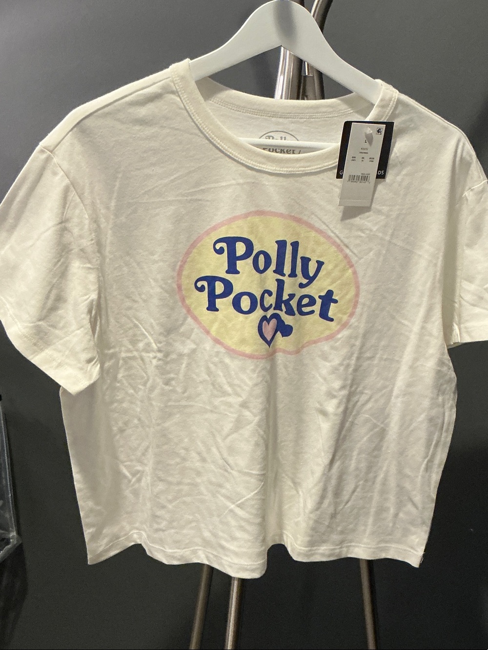 Grayson Threads White Polly Pocket Graphic Tee with Blue Logo